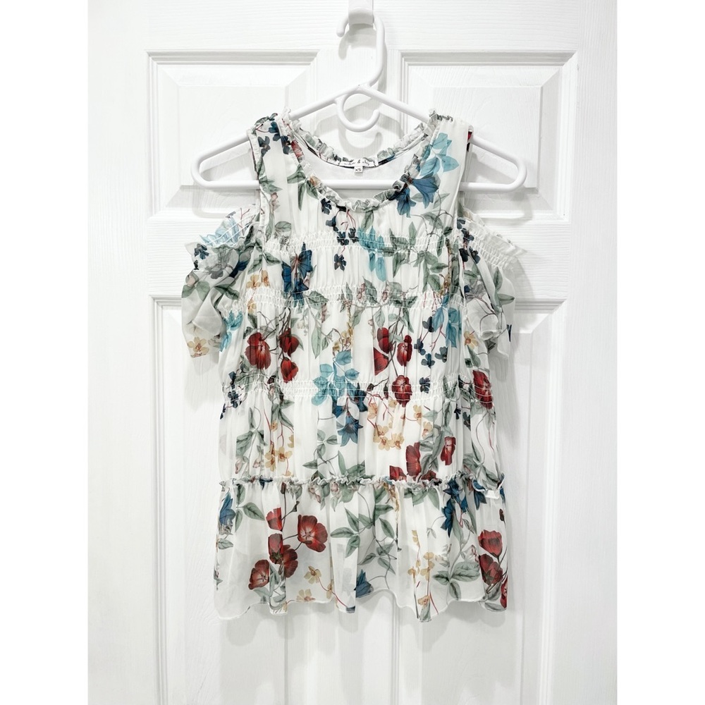 Willow & Clay Cold Shoulder Floral Top